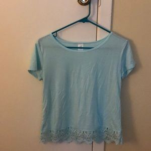 Forever 21 Lace Trim T-shirt